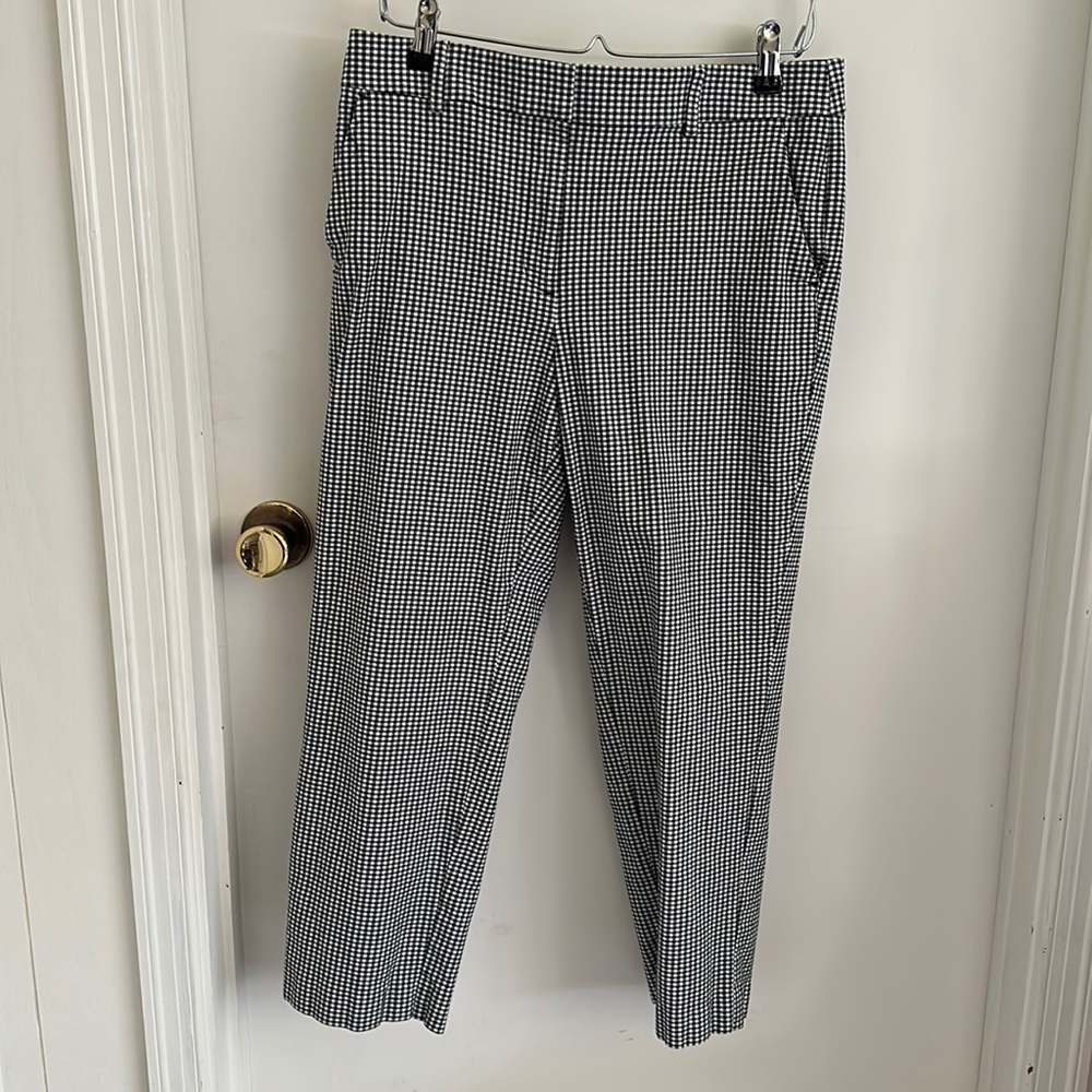 Loft Black & White Checker Pants-Size 8